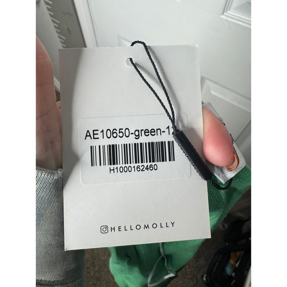 HELLO MOLLY NWT Agyness Kelly Green Crop Top Size L - Picture 6 of 8
